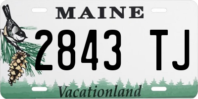 ME license plate 2843TJ