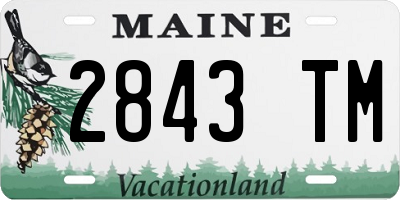 ME license plate 2843TM