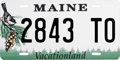 ME license plate 2843TO