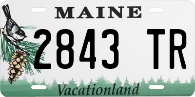 ME license plate 2843TR