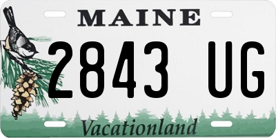 ME license plate 2843UG