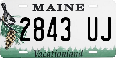 ME license plate 2843UJ
