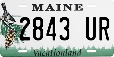 ME license plate 2843UR