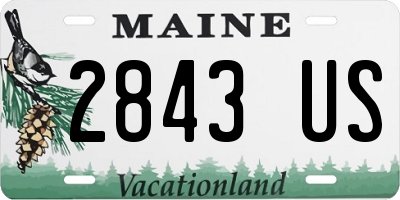 ME license plate 2843US