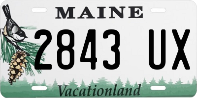 ME license plate 2843UX
