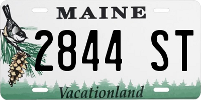 ME license plate 2844ST