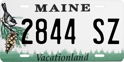 ME license plate 2844SZ