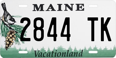 ME license plate 2844TK
