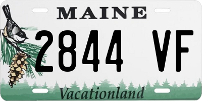 ME license plate 2844VF
