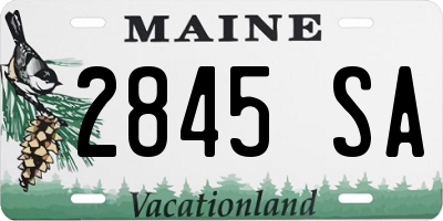 ME license plate 2845SA