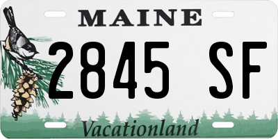 ME license plate 2845SF