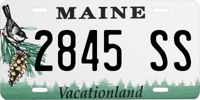 ME license plate 2845SS