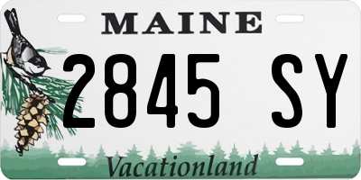 ME license plate 2845SY