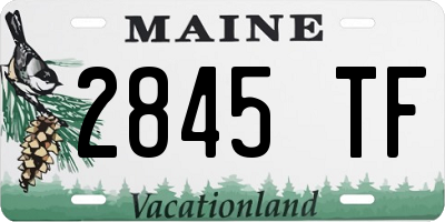 ME license plate 2845TF