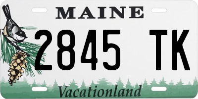 ME license plate 2845TK