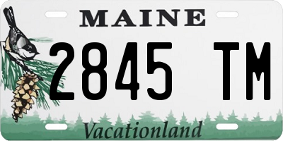 ME license plate 2845TM