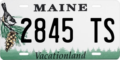 ME license plate 2845TS
