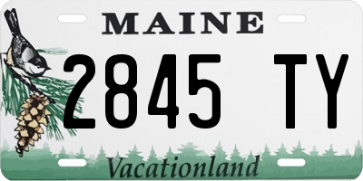 ME license plate 2845TY