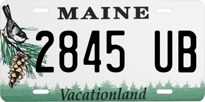 ME license plate 2845UB