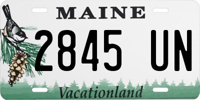 ME license plate 2845UN
