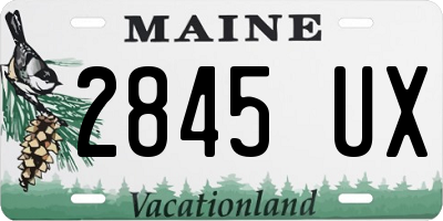 ME license plate 2845UX