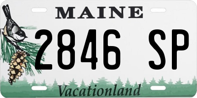 ME license plate 2846SP