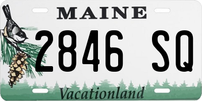 ME license plate 2846SQ