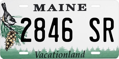 ME license plate 2846SR