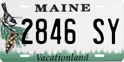 ME license plate 2846SY