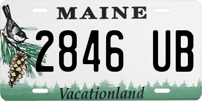 ME license plate 2846UB