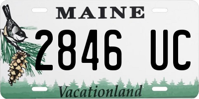 ME license plate 2846UC