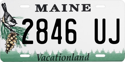 ME license plate 2846UJ