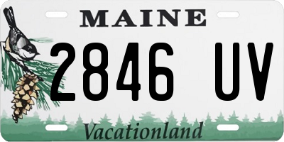 ME license plate 2846UV