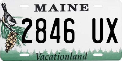 ME license plate 2846UX