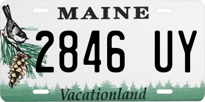 ME license plate 2846UY