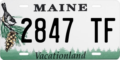 ME license plate 2847TF