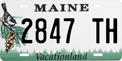 ME license plate 2847TH
