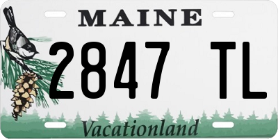 ME license plate 2847TL