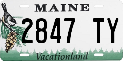 ME license plate 2847TY