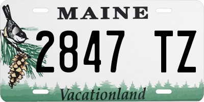 ME license plate 2847TZ