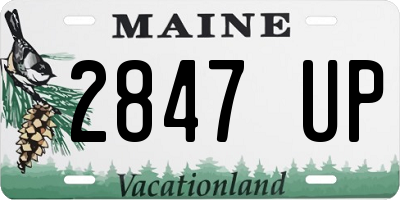 ME license plate 2847UP