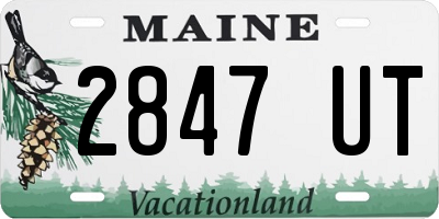 ME license plate 2847UT