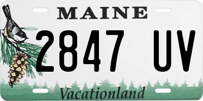 ME license plate 2847UV
