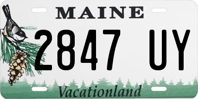 ME license plate 2847UY