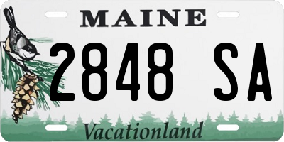 ME license plate 2848SA