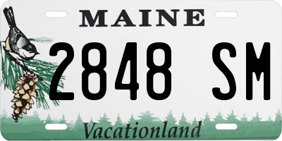 ME license plate 2848SM