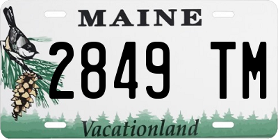 ME license plate 2849TM