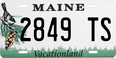 ME license plate 2849TS