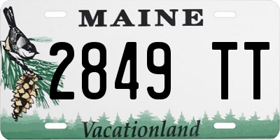 ME license plate 2849TT