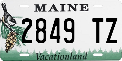 ME license plate 2849TZ